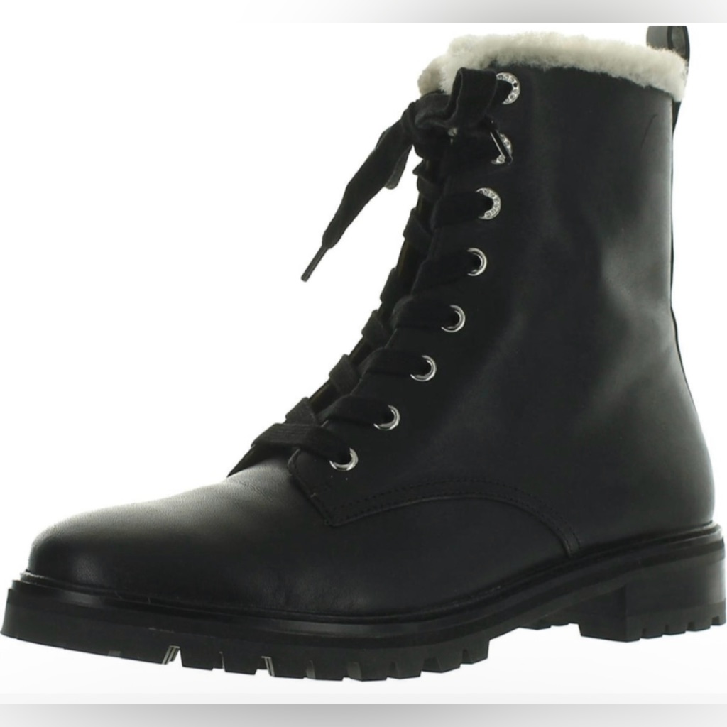 Kate Spade Black Lace-Up Boots